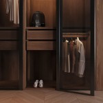 Гардероб Эйва. Дуб Джорджия, стекло, Al-profile P30